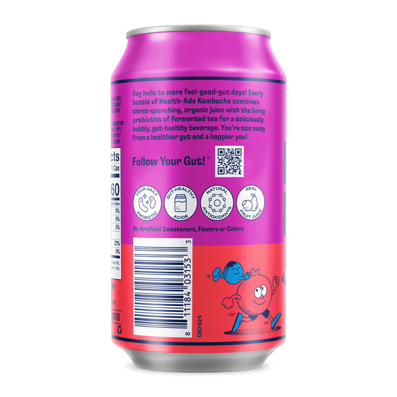Pomegranate Blueberry in cans Kombucha in cans Health-Ade