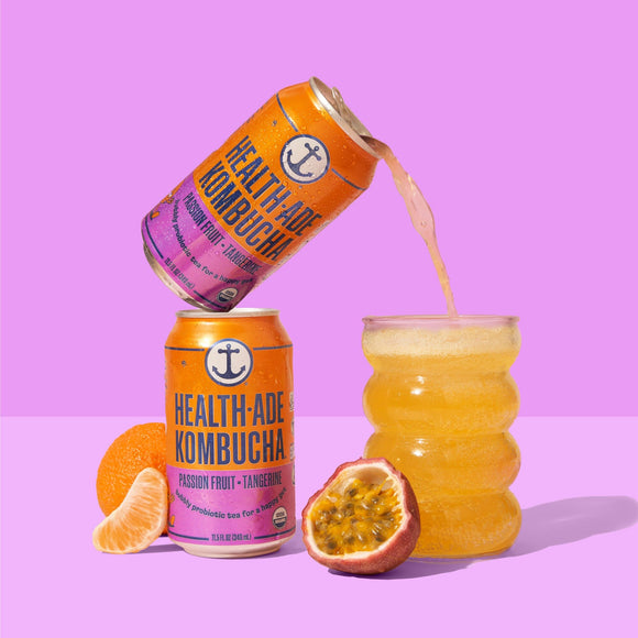 Passion Fruit-Tangerine Kombucha in Cans Kombucha in cans Health-Ade
