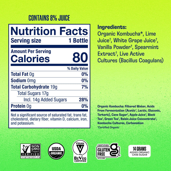 Mint Limeade Kombucha Kombucha Health-Ade