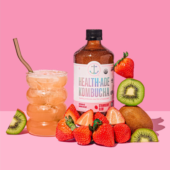 Strawberry Glow Glow Up Kombucha Health-Ade