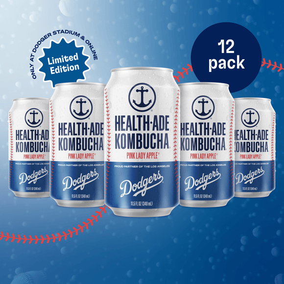 Pink Lady Apple® in DODGERS Cans Kombucha in cans Health-Ade