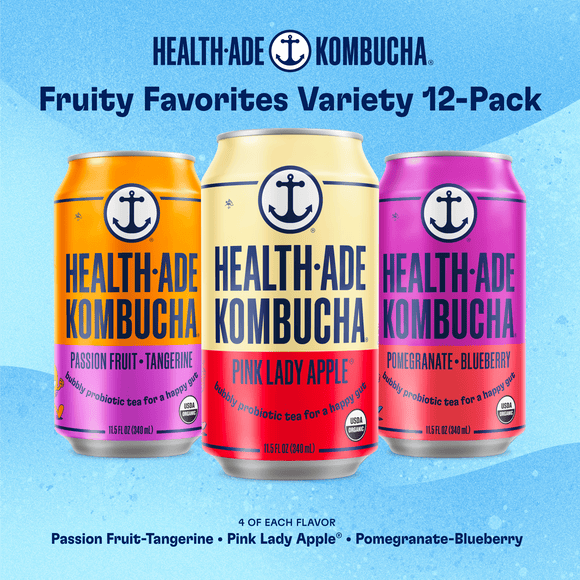 Fruity Favorites Variety Pack in Cans Kombucha in cans Health-Ade 