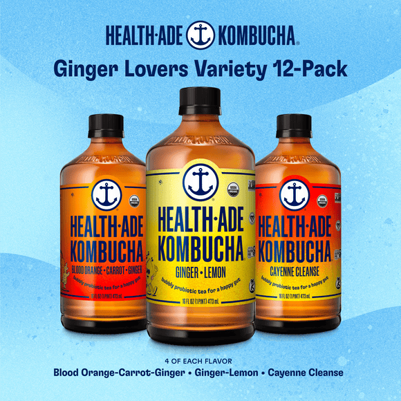Ginger Lovers Variety Pack Kombucha Health-Ade 