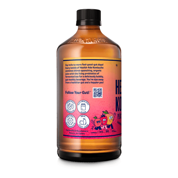 Peach Strawberry Lychee Kombucha Health-Ade 