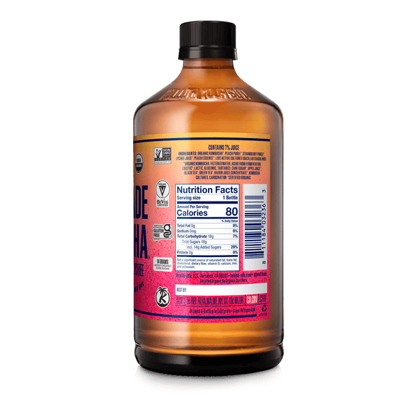 Peach Strawberry Lychee Kombucha Health-Ade 