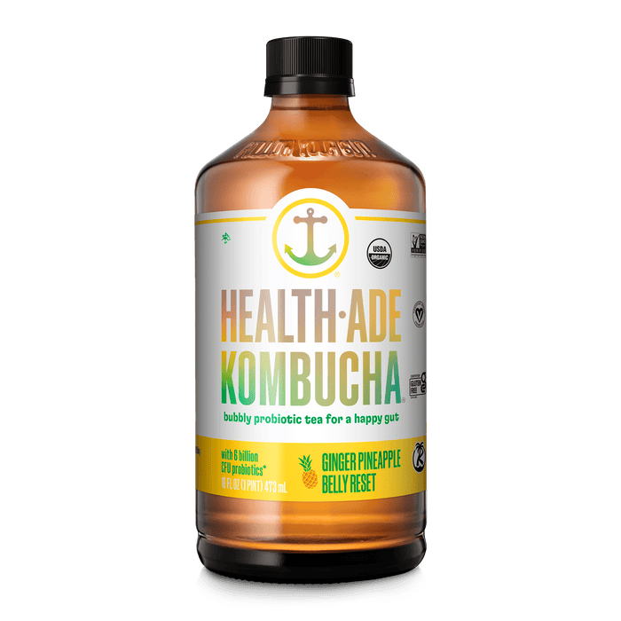 Ginger Pineapple Belly Reset Glow Up Kombucha Health-Ade 