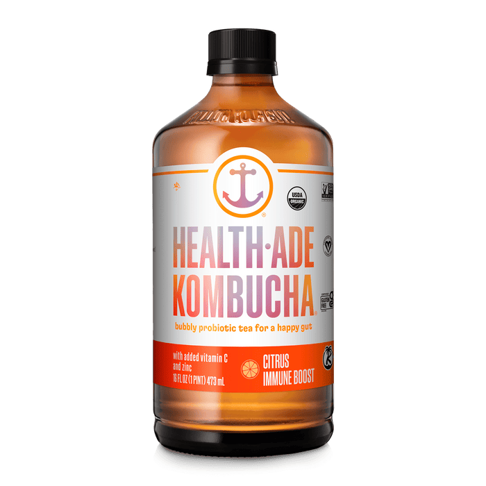 Citrus Immune Boost Glow Up Kombucha Health-Ade 