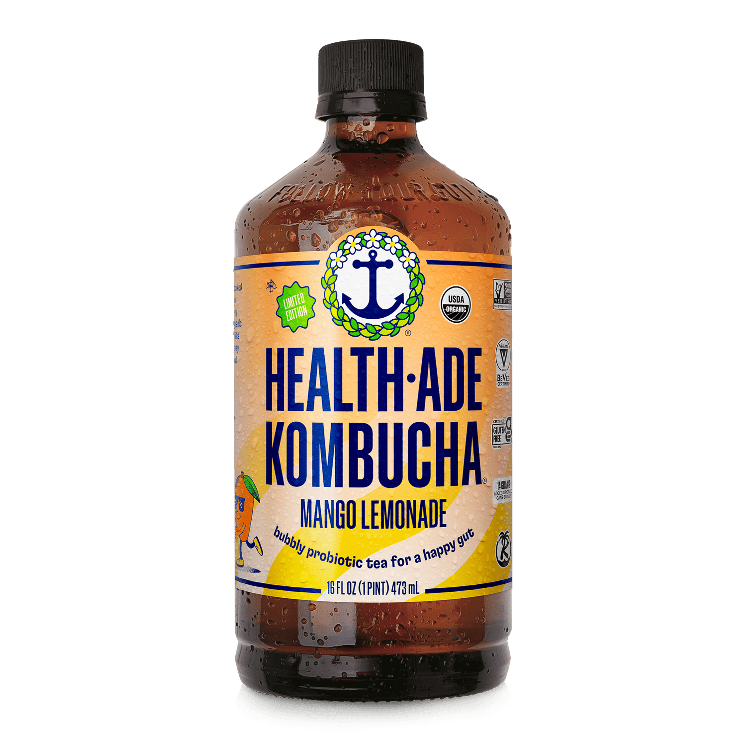 Mango Lemonade Kombucha Health-Ade 