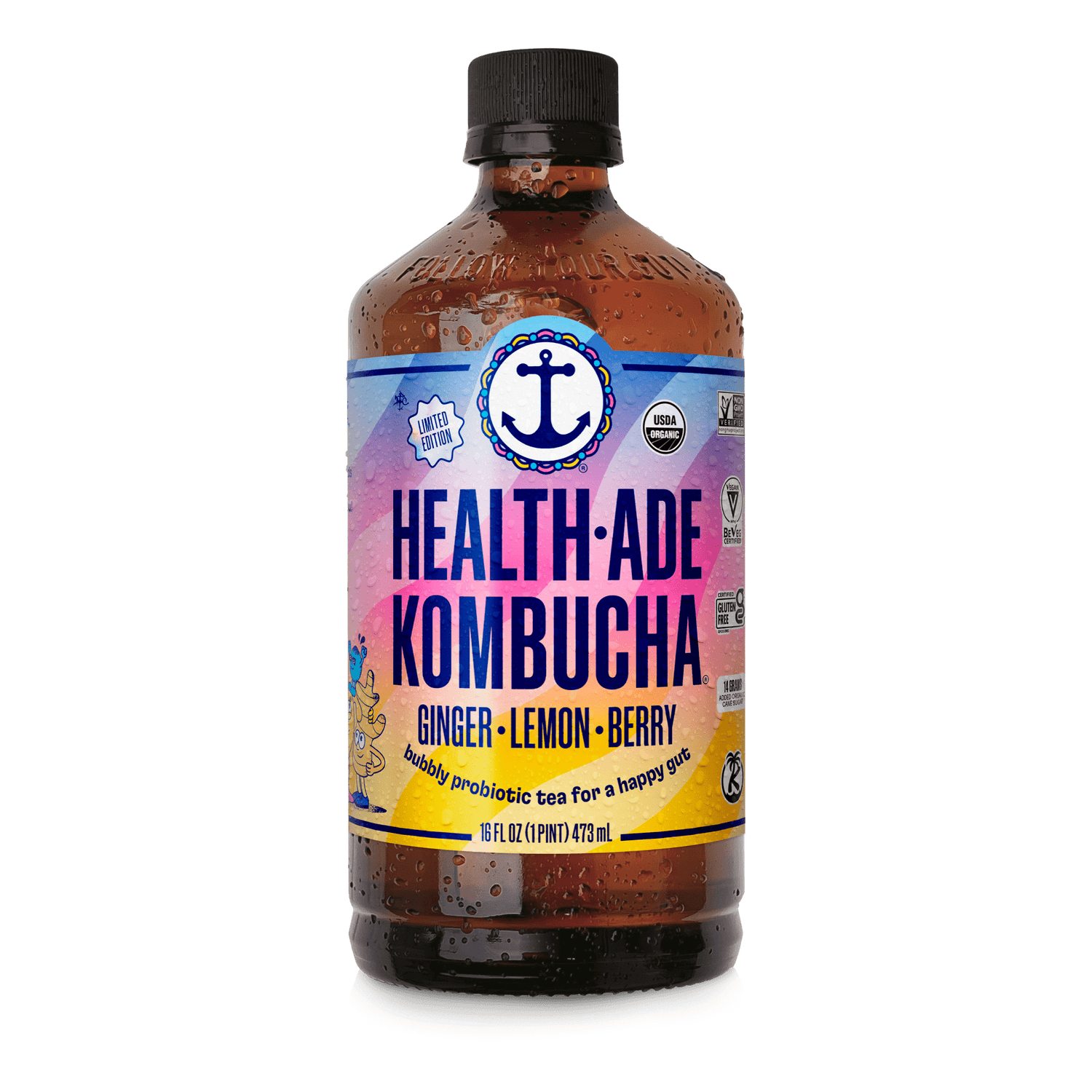 Ginger Lemon Berry kombucha. 