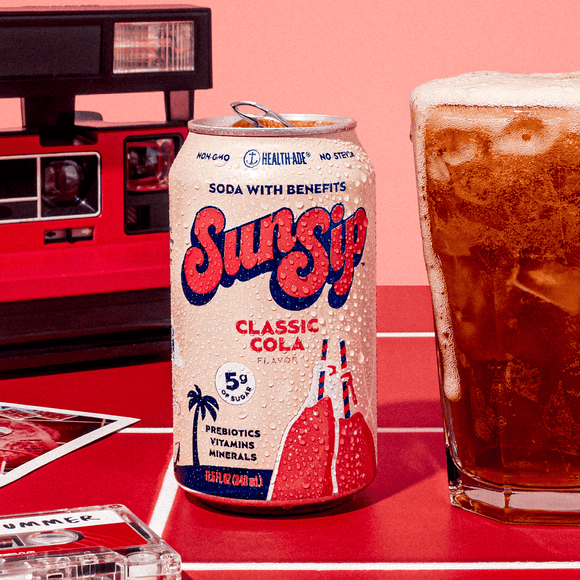 Classic Cola poured into glass. 
