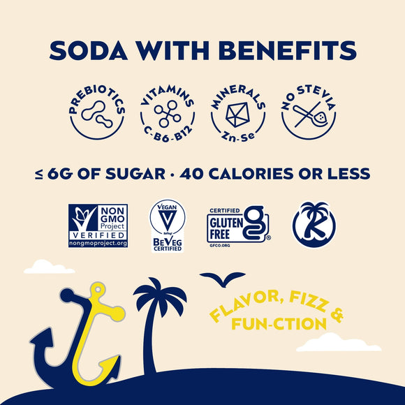 SunSip Cream Soda is a soda with benefits. 